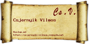 Csjernyik Vilmos névjegykártya